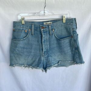 Madewell Women's Relaxed Denim Shorts High Waist button fly size 28